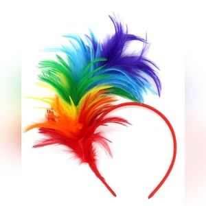 Rainbow Feather Headband